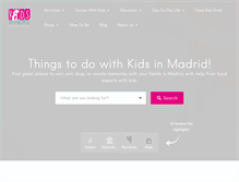 Tablet Screenshot of kidsinmadrid.com